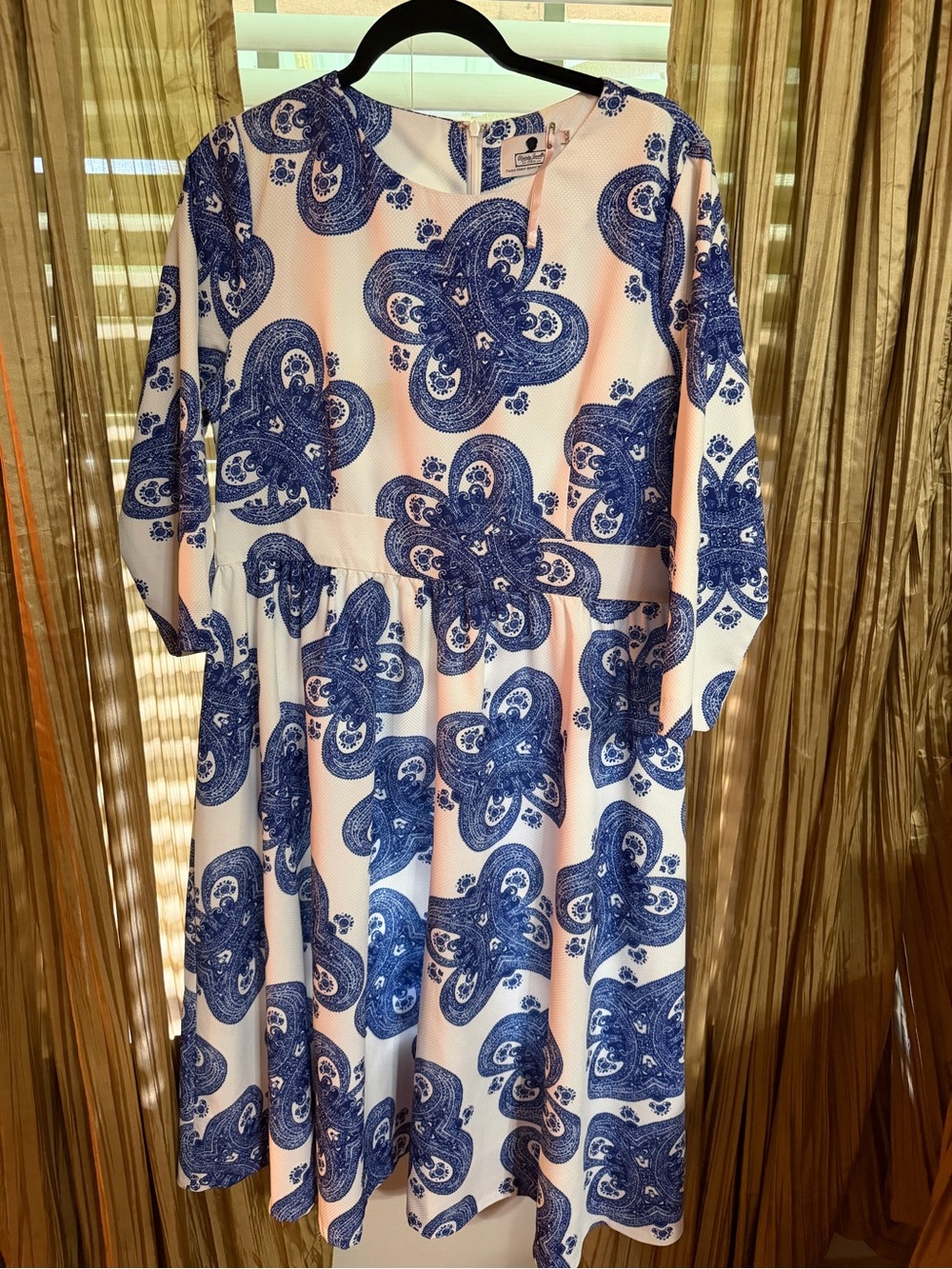 Dainty Jewells Blue Paisley Midi Dress